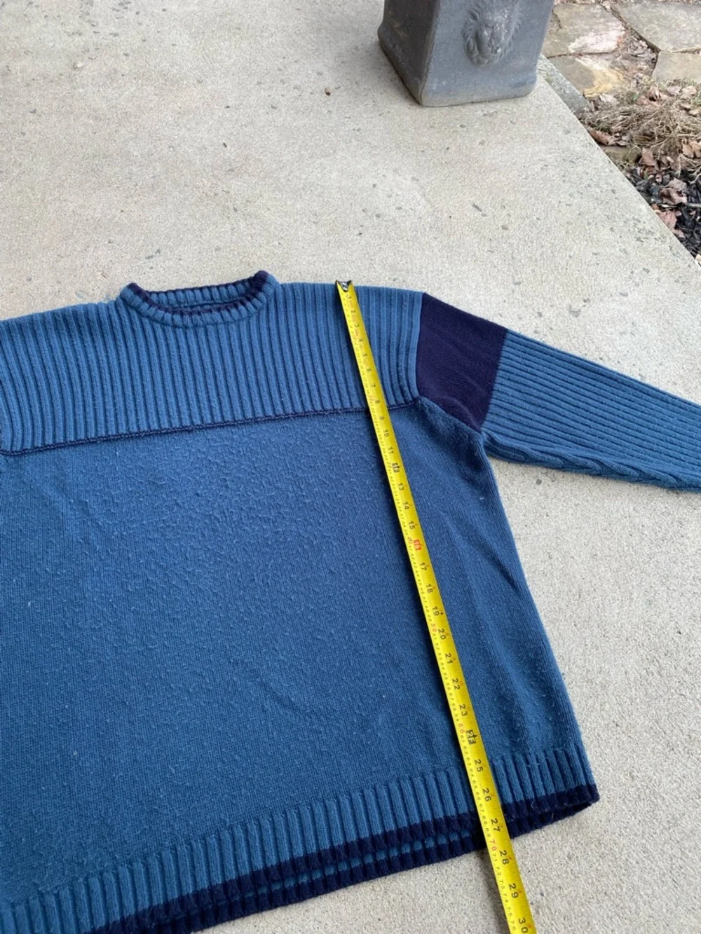 00s Vintage Blue Point Zero Striped Sweater - Picture 7 of 9